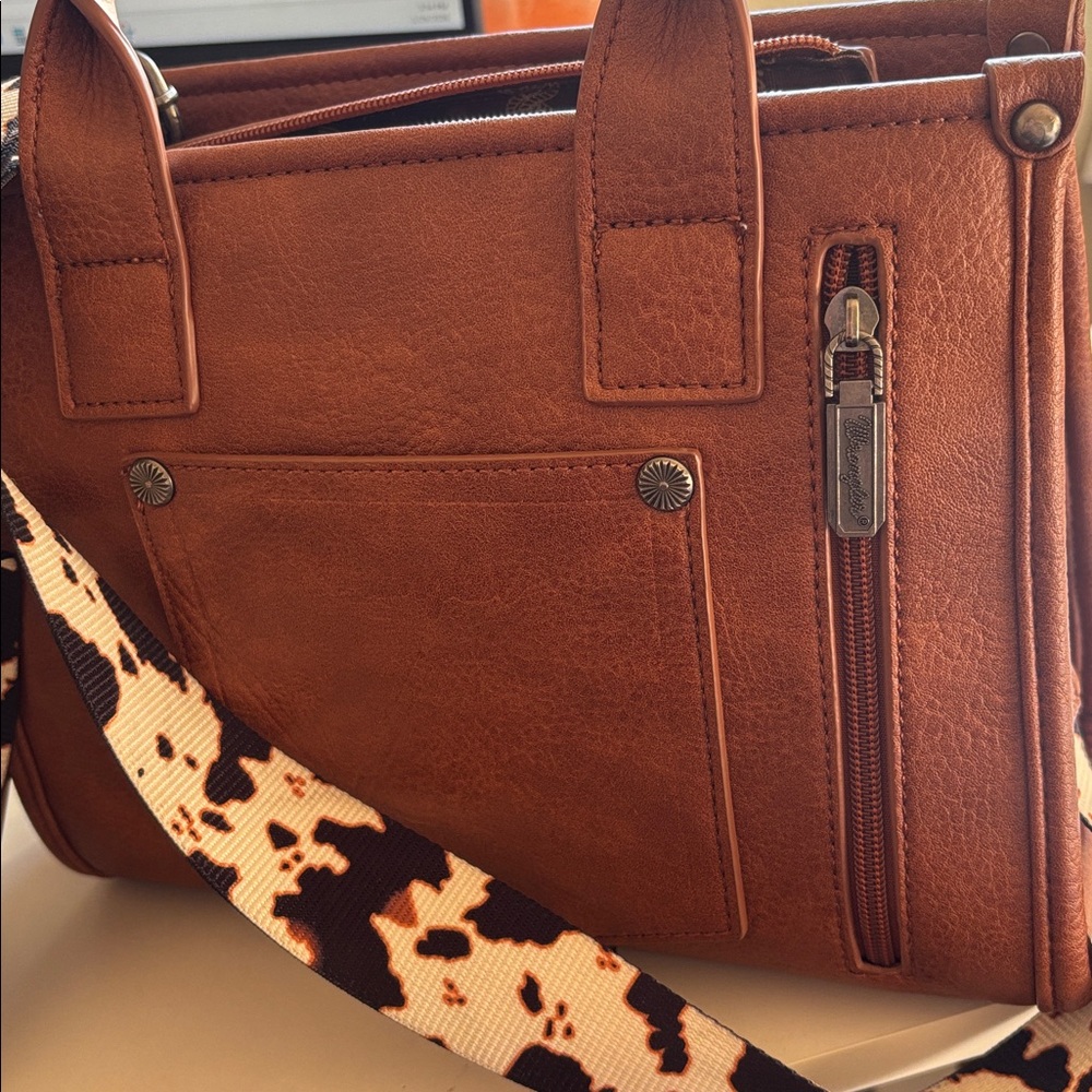 Wrangler Cowhide Pattern Satchel - image 5